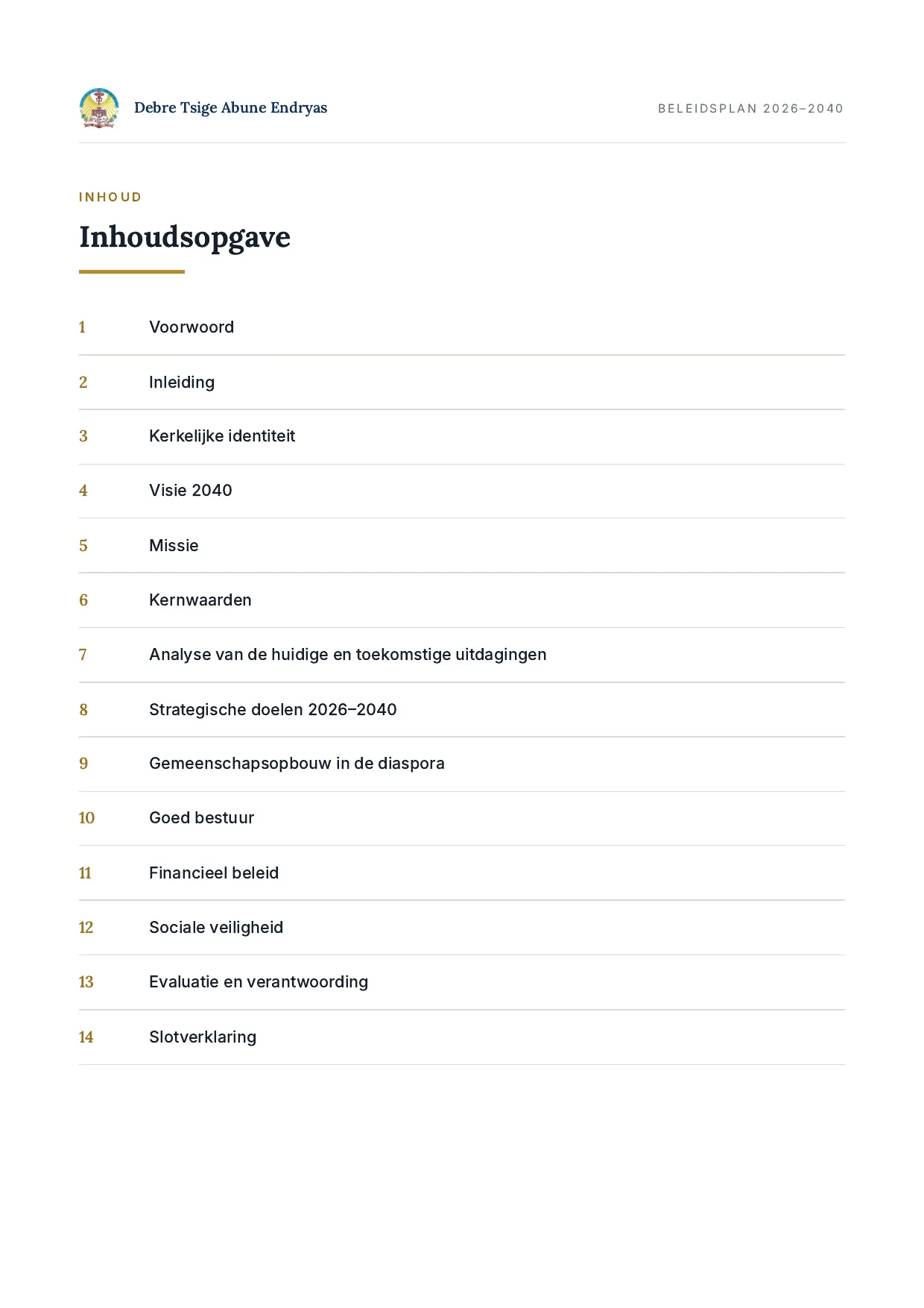 Beleidsplan 2026–2040, pagina 2 van 17